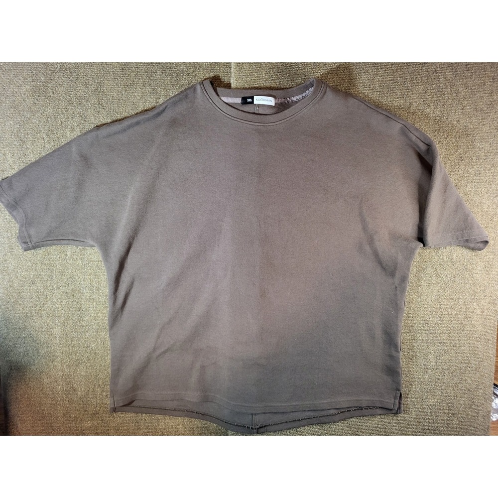 Kidoriman Oversized Short Sleeve T-Shirt  Minimalist Essential Brown 3XL